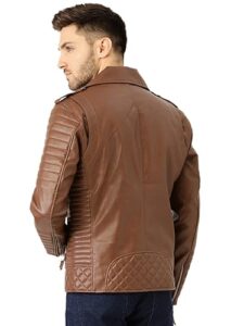 Mens Solid Biker Jacket