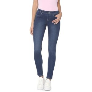 GO COLORS Women Blue Mid Rise Cotto