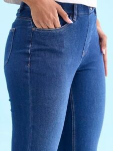 GO COLORS Women Blue Mid Rise Cotton Pants
