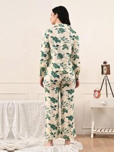 UNIfringe Womens Rayon Rose Printed Night Suit