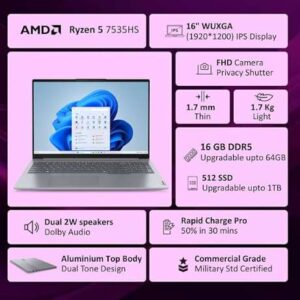 Amazon Lenovo ThinkBook 16 AMD Ryzen 5 7535HS 