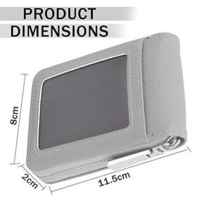 Storite Grey PU Leather Card Holder