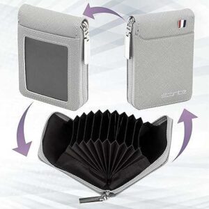 Storite Grey PU Leather Card Holder