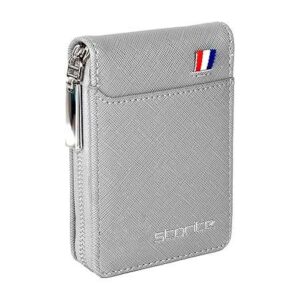 Storite Grey PU Leather Card Holder