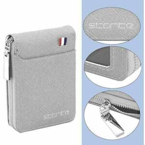 Storite Grey PU Leather Card Holder