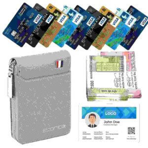 Storite Grey PU Leather Card Holder