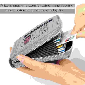 Storite Grey PU Leather Card Holder