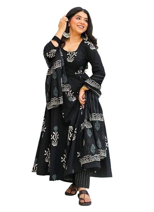 Amazon KLOSIA Women Printed Anarkali Kurta