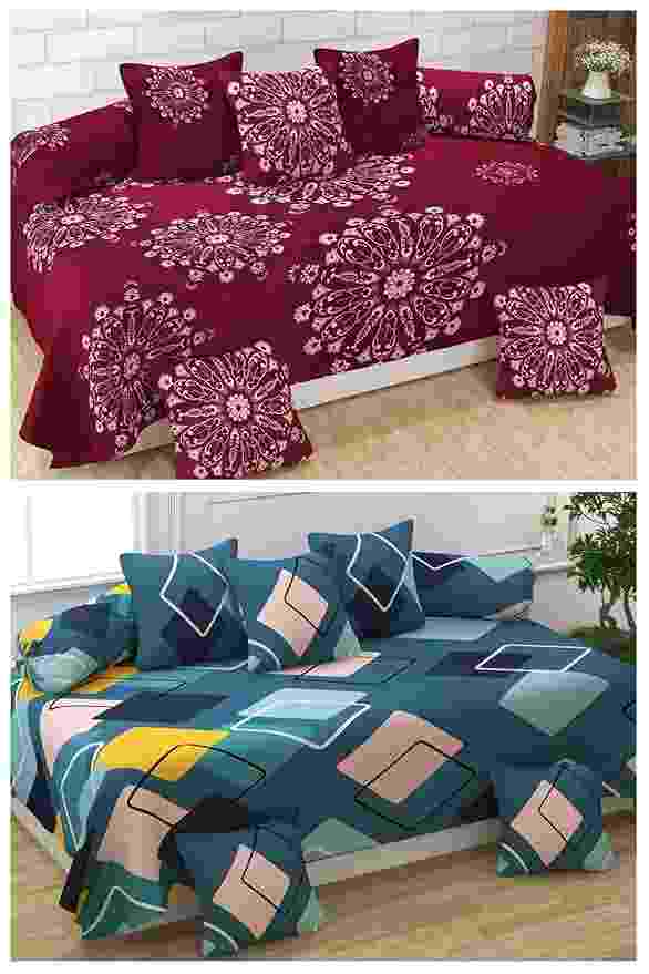Amazon CHHILAKIYA CozyNest Printed Diwan