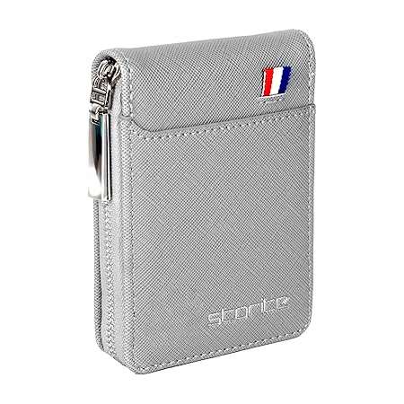 Storite Grey PU Leather Card Holder